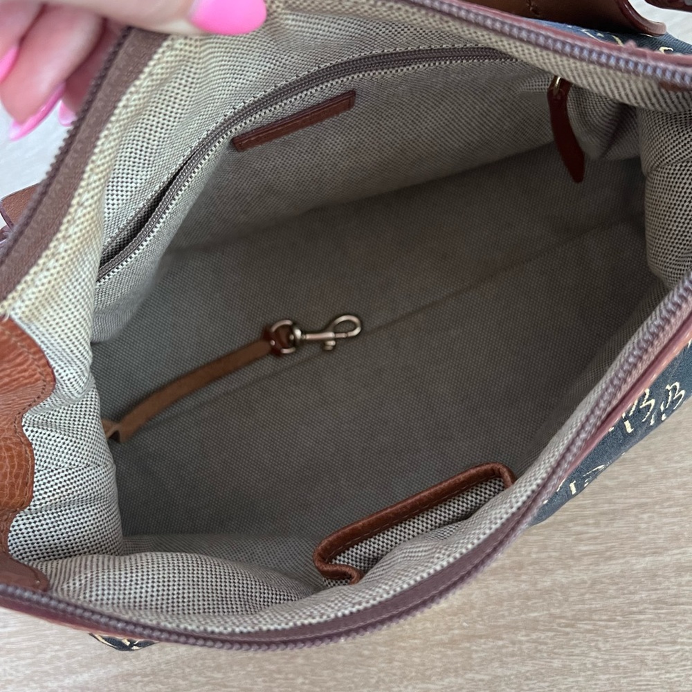 Dooney & Bourke Black with Brown Trim Mini Shoulder Bag - Picture 5 of 6